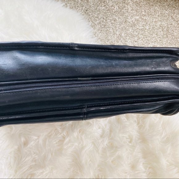 Vintage Perry Ellis | Genuine Leather Black Briefcase - Picture 7 of 7